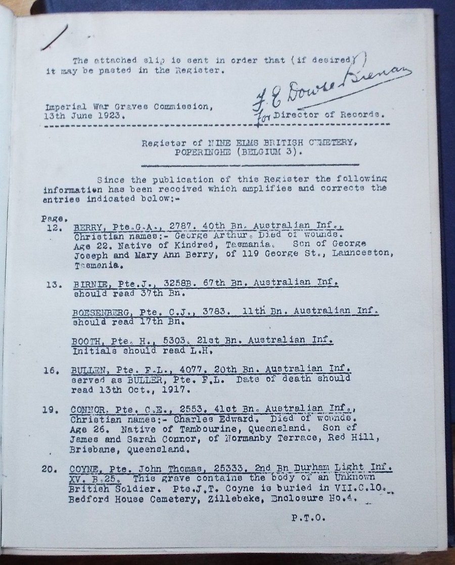 Register Amendment Slip Page One