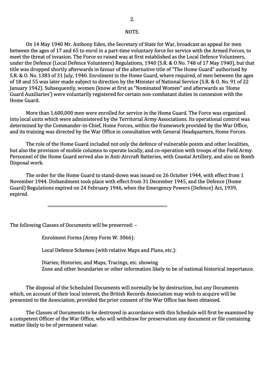 1948 Home Guard Schedule2