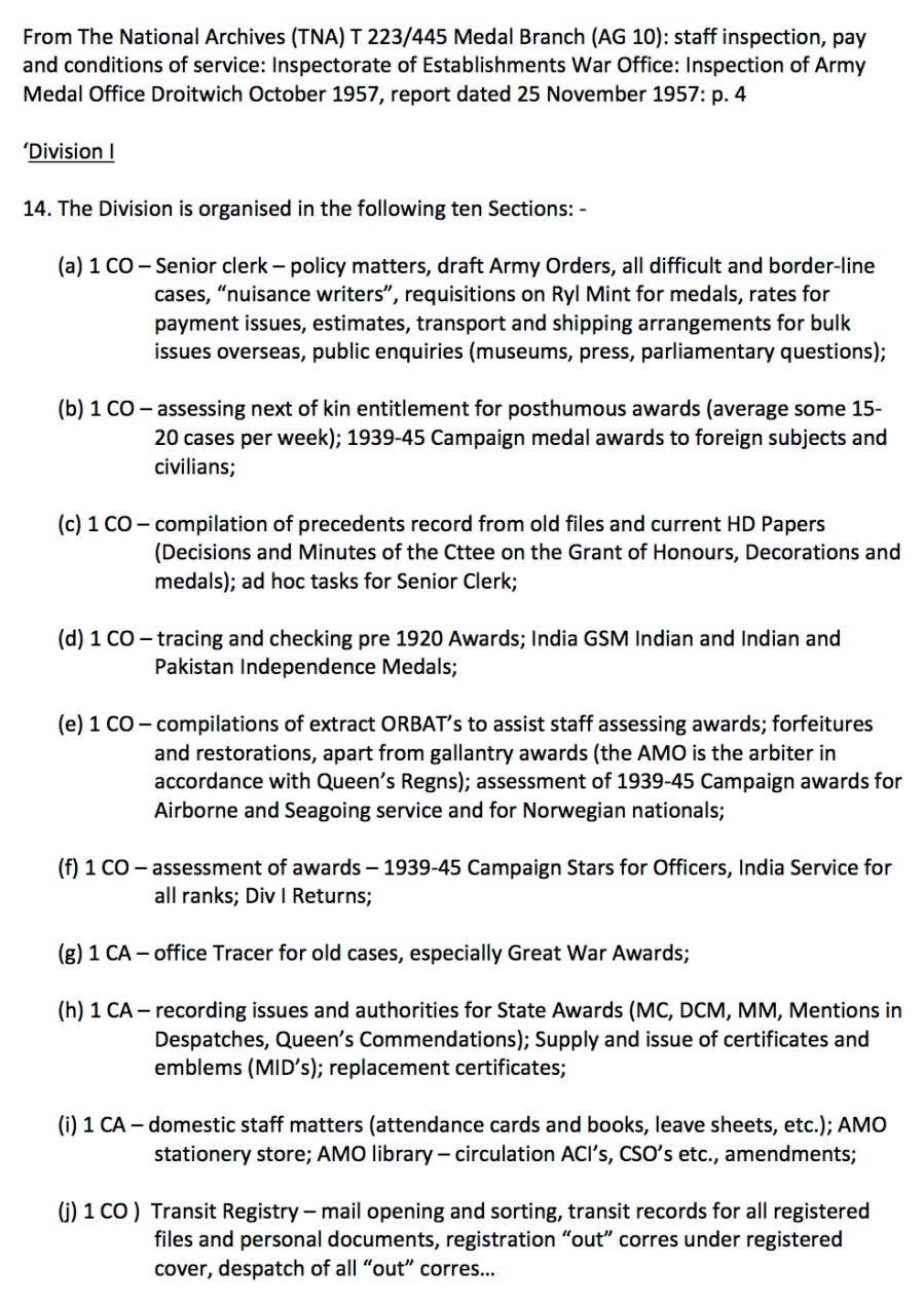 Army Medal Office Droitwich Divisions 4