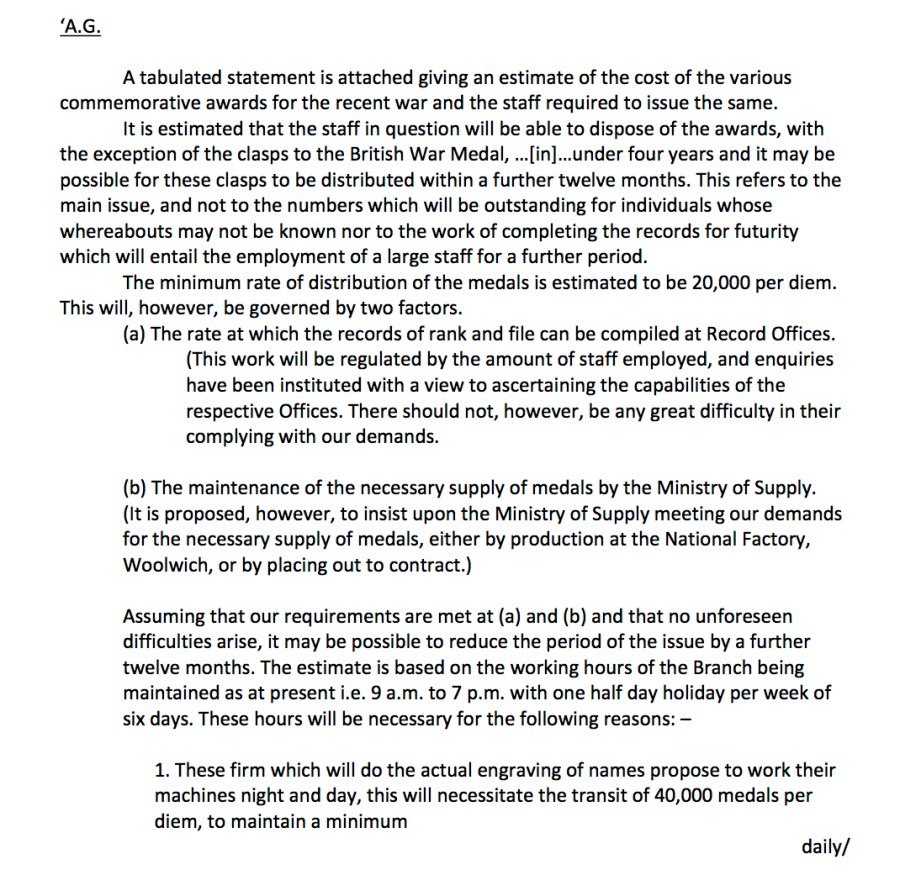 Estimated Cost of War Medals & Clasps2.4