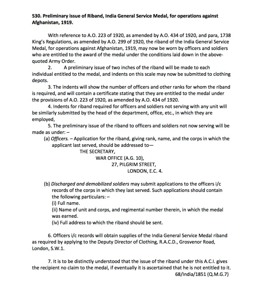 Medals ACIs and AOs 5