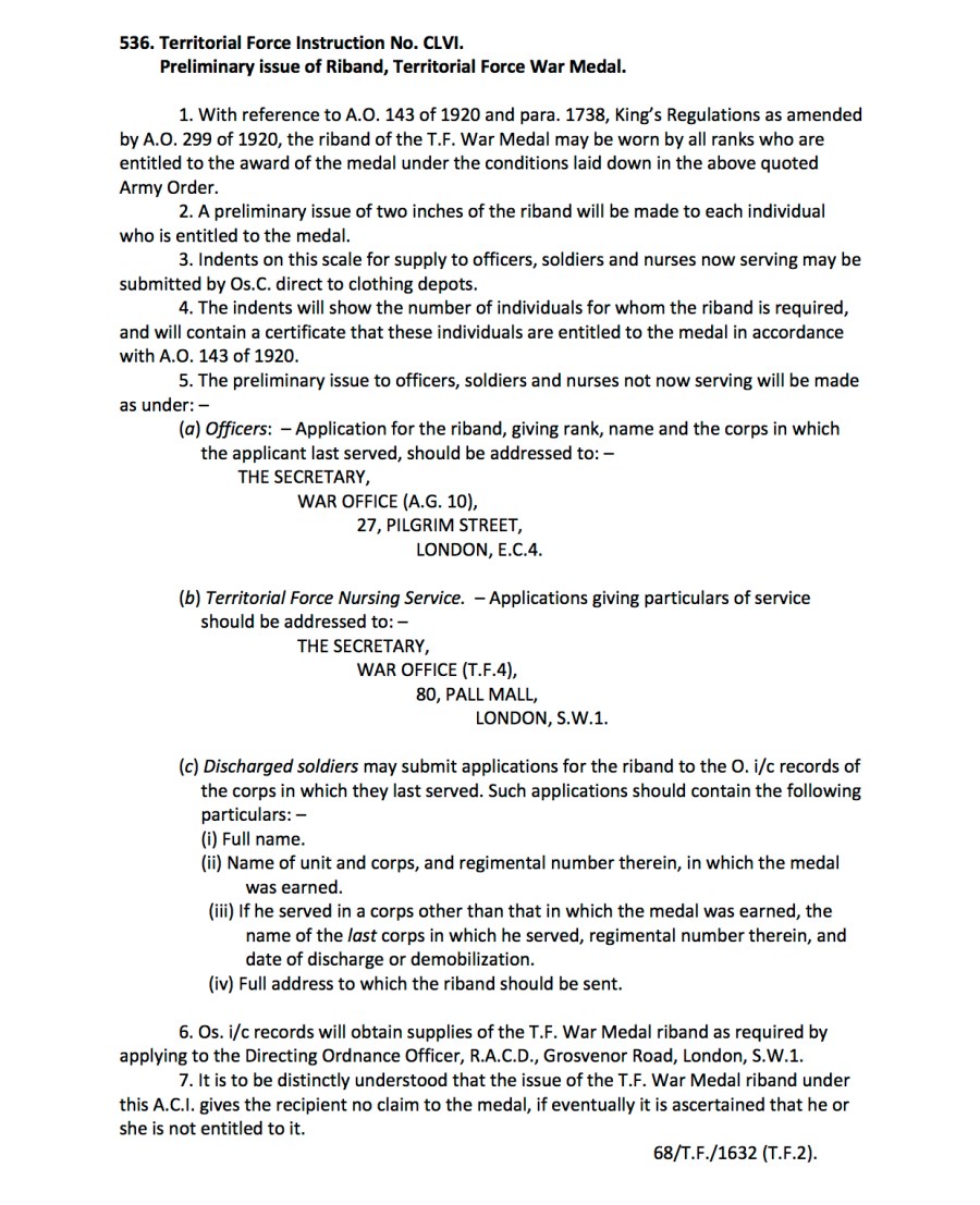 Medals ACIs and AOs 6