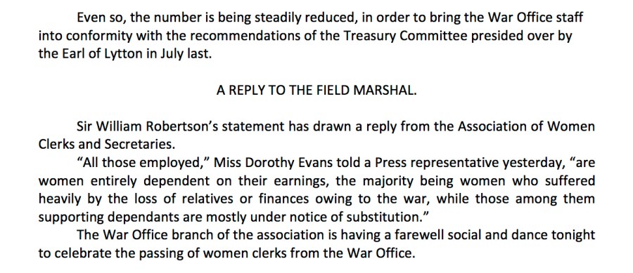 Robertson Speech About Women at the War Office2