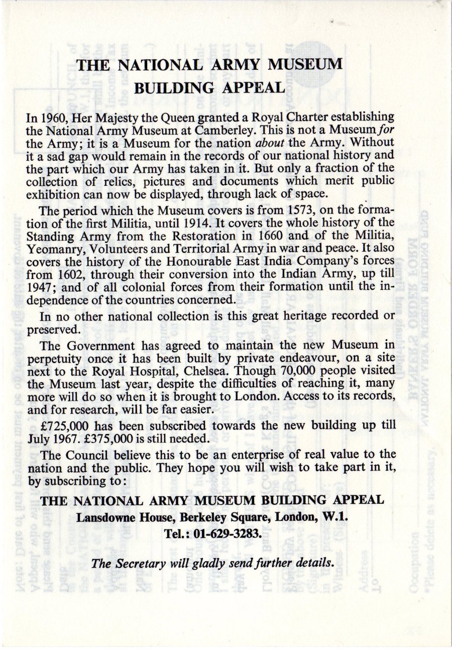 The National Army Museum Building Appeal