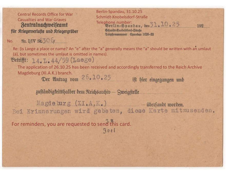 ZAK 1925 Postcard Back